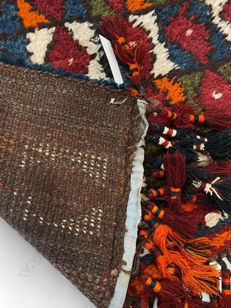 Uzbek/Gabbeh wool bearskin pile runner, Image 1++